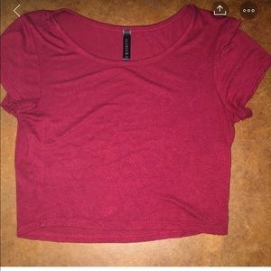Maroon crop top